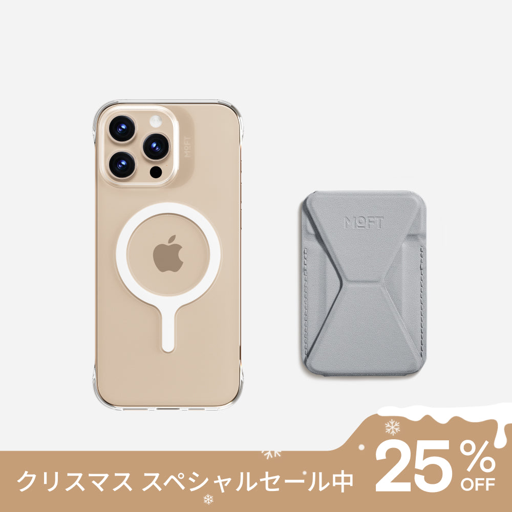 iPhone 16シリーズ MagSafe対応クリアケース&スタンドセット